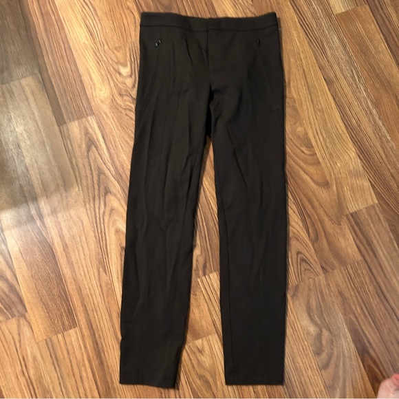 Women’s VINCE $295 Ponte Stretch Riding Skinny Slim Solid Brown Pants Size 8 - Picture 4 of 8